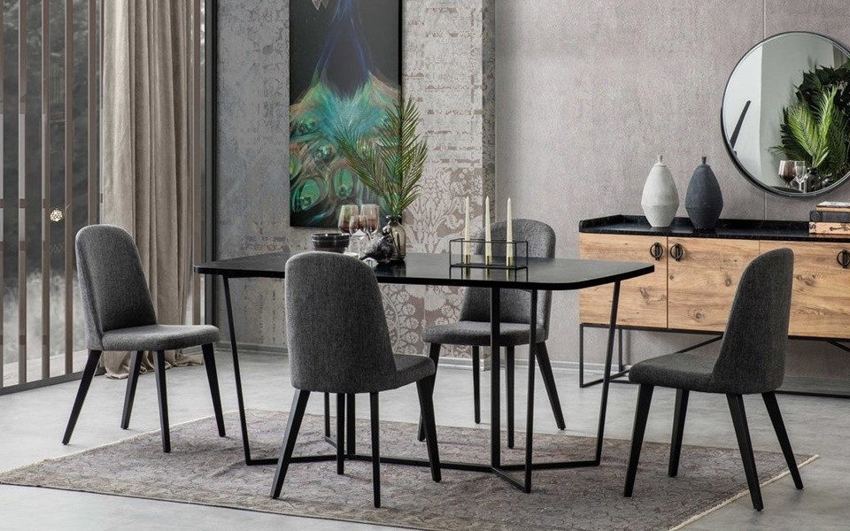Loft Metal Yemek Odası Takımı