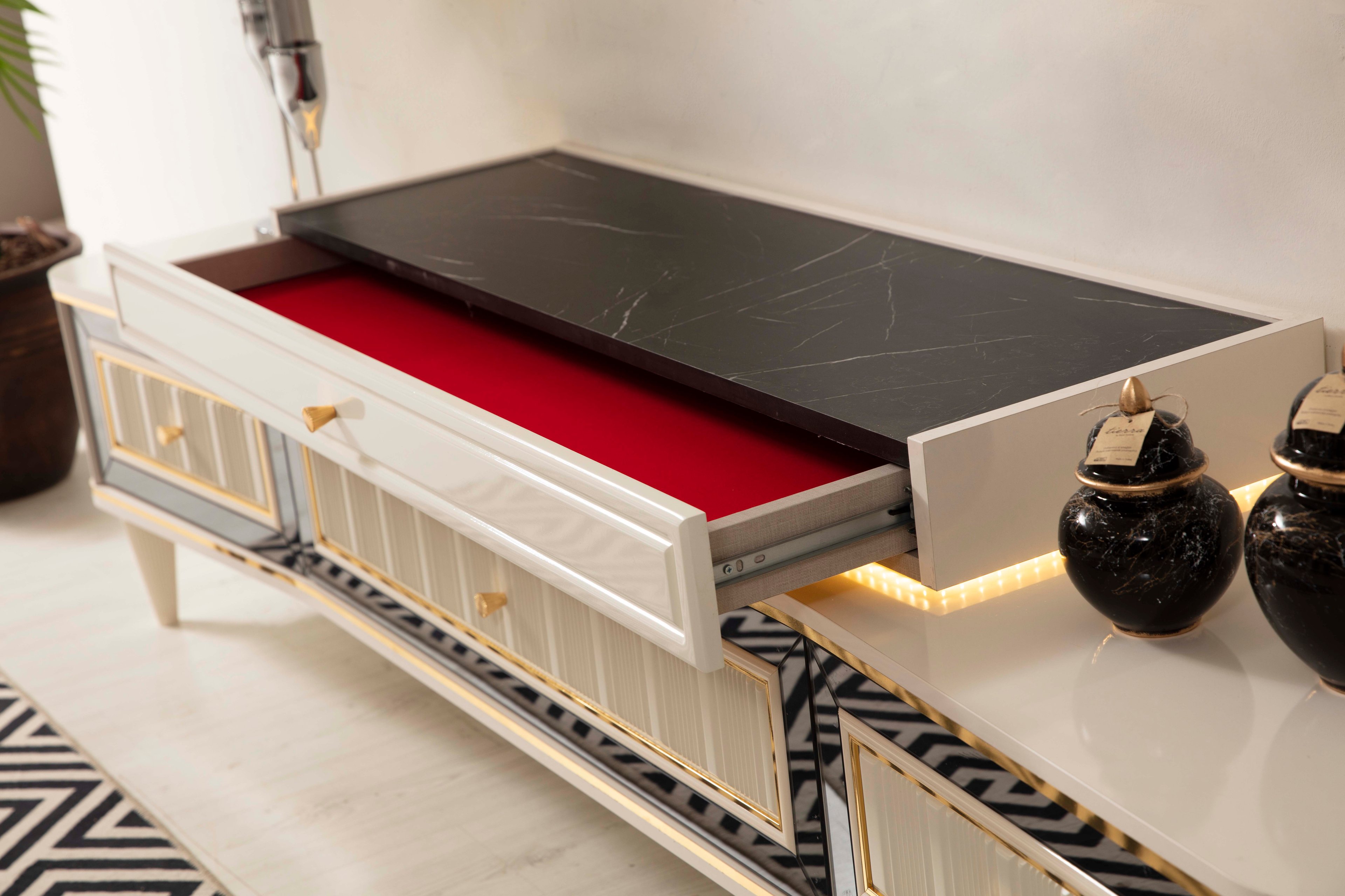 Luxury White Yemek Odası Takımı