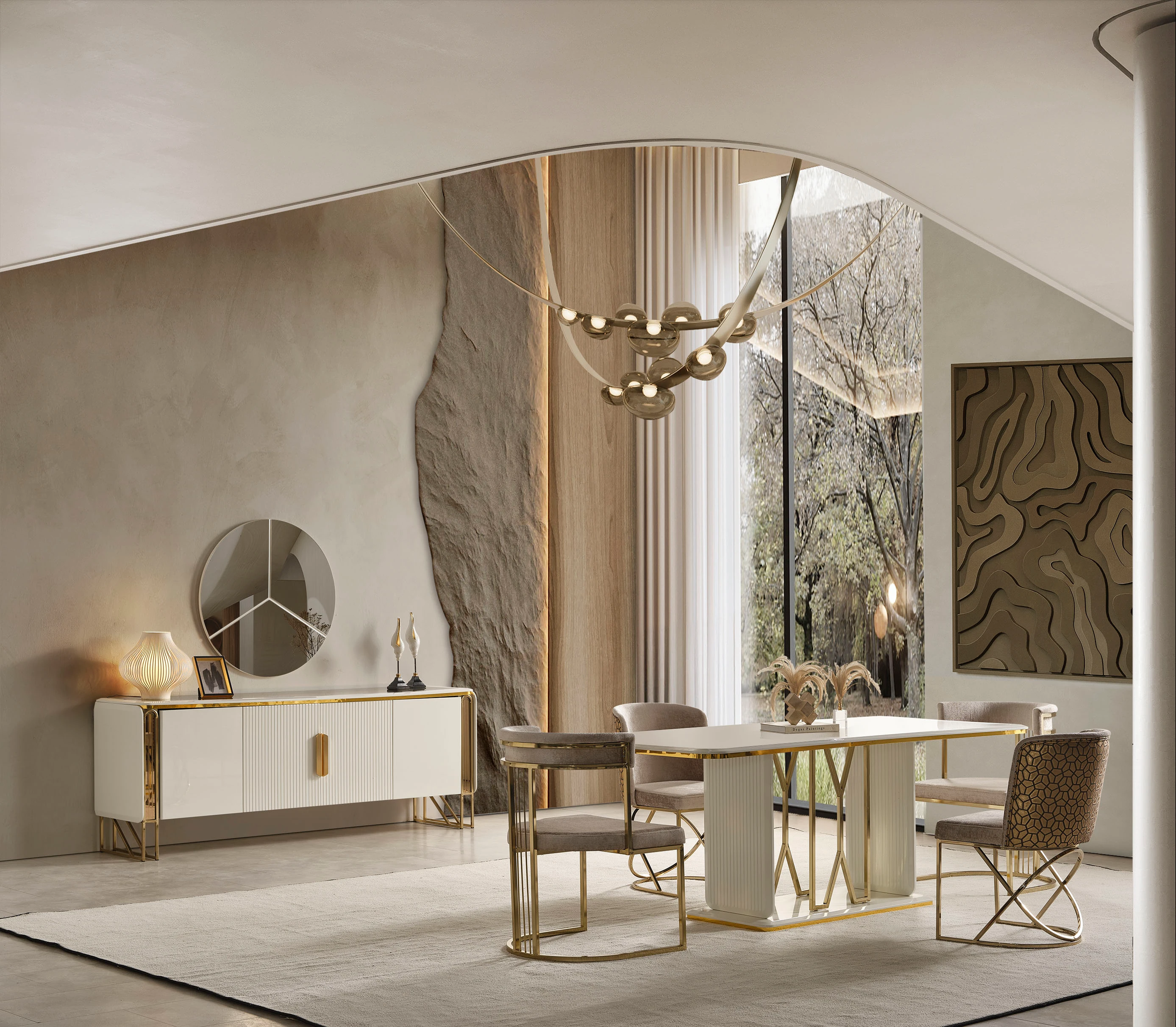 Solo Ekru Yemek Odası