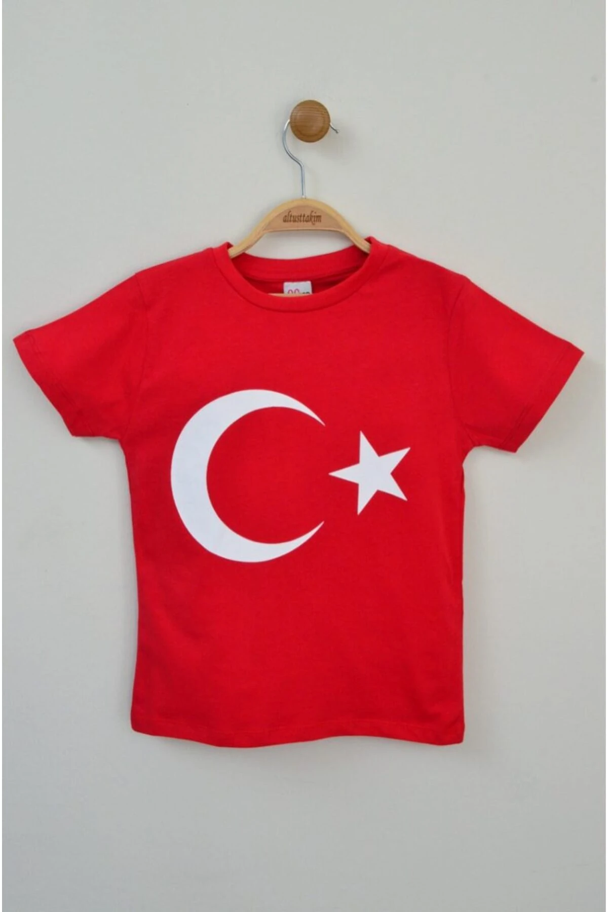 23 Nisan Kırmızı Ay Yıldız Baskılı Çocuk Tişört (7-16 Yaş) - Türkiye Cumhuriyeti'ne Sevgiyle!