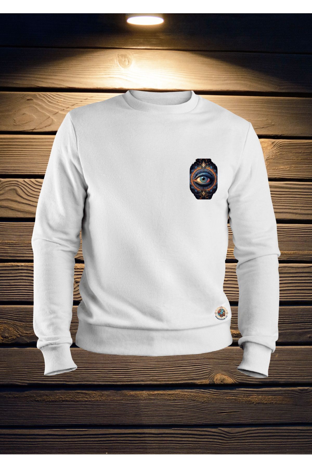 UNİSEX BİSİKLET YAKA BASKILI SWEATSHIRT