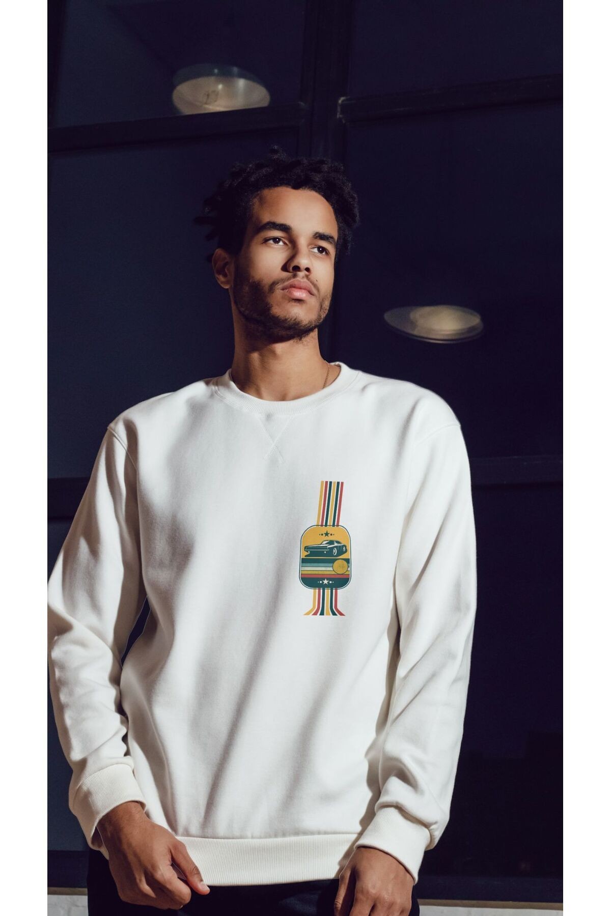 UNİSEX BİSİKLET YAKA SWEATSHIRT 3 İPLİK ŞARDONLU