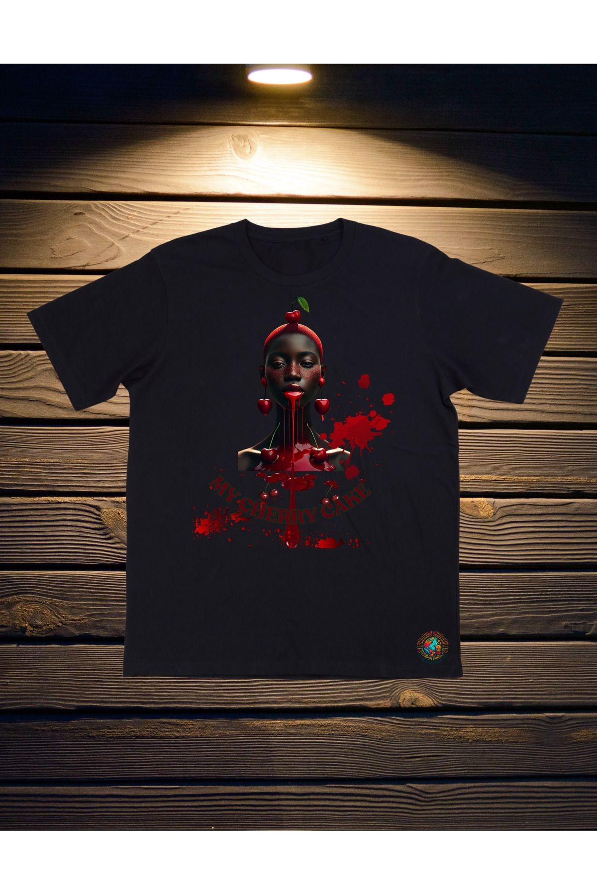Baskılı Bisiklet yaka T-Shirt image