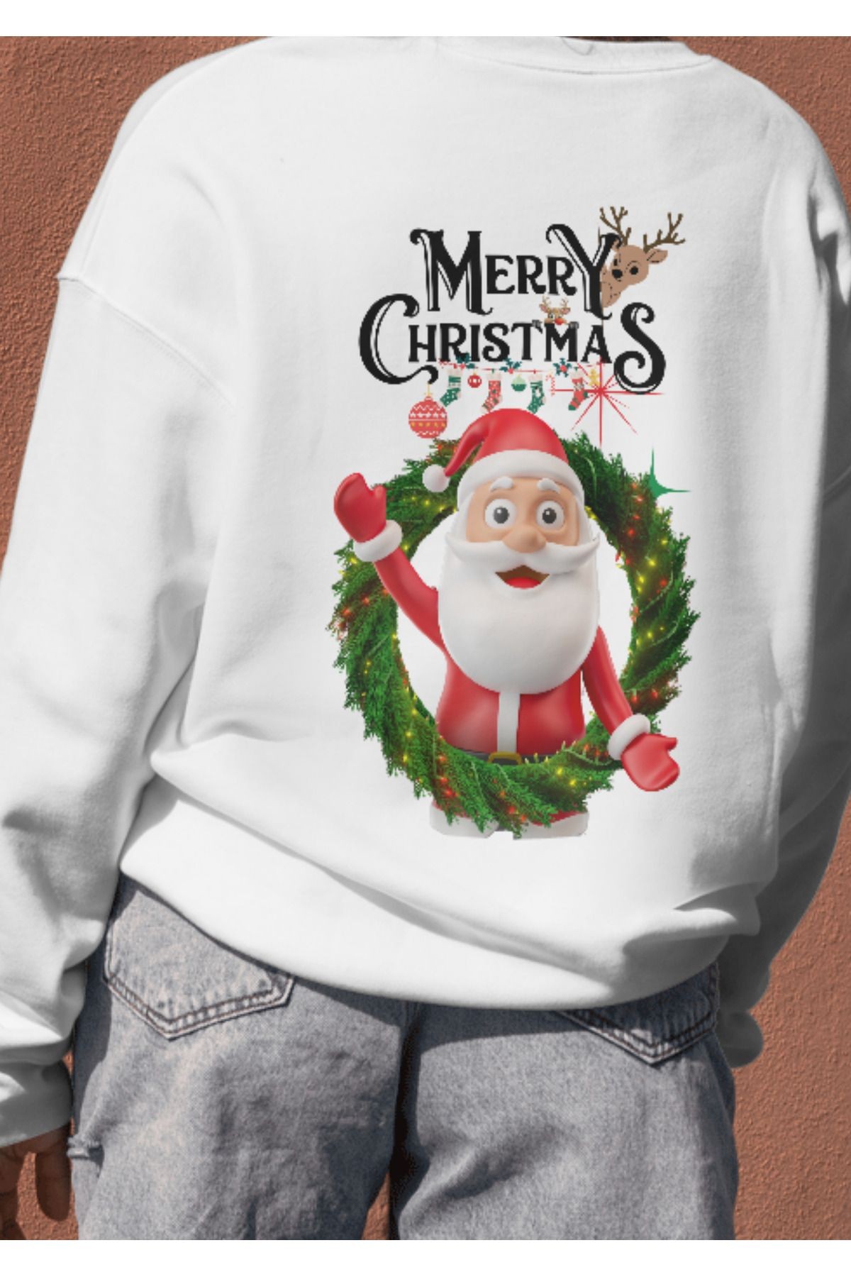 YILBAŞI TEMALI BİSİKLET YAKA UNİSEX SWEATSHIRT image
