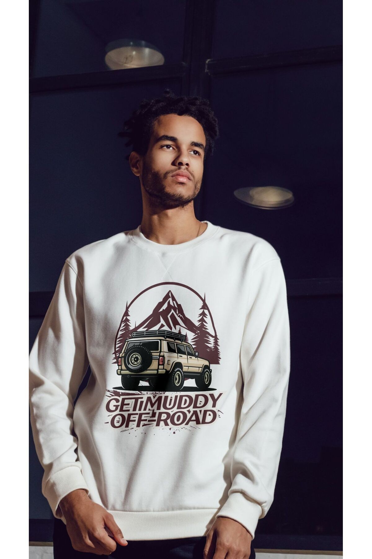 UNİSEX BİSİKLET YAKA SWEATSHIRT 3 İPLİK ŞARDONLU