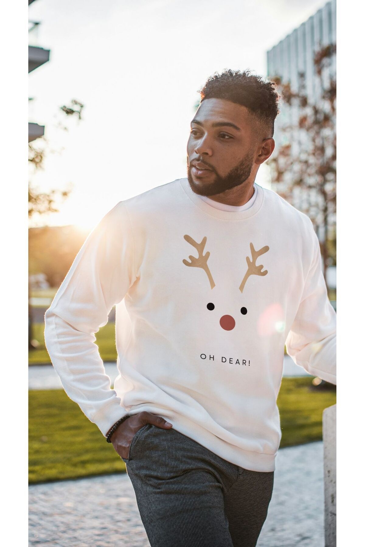 UNİSEX BİSİKLET YAKA SWEATSHIRT 3 İPLİK ŞARDONLU