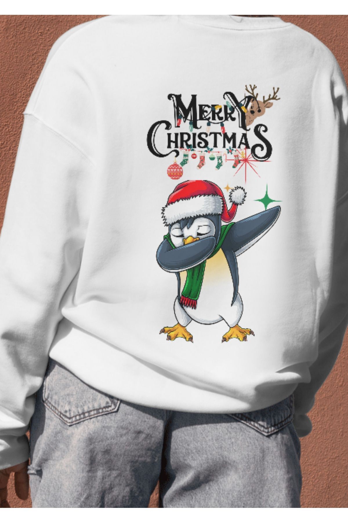 YILBAŞI TEMALI BİSİKLET YAKA UNİSEX SWEATSHIRT image