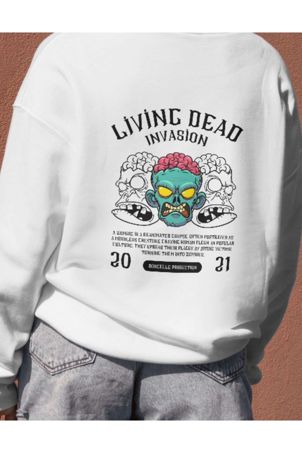 SWEATSHİRT BİSİKLET YAKASIRT BASKILI image