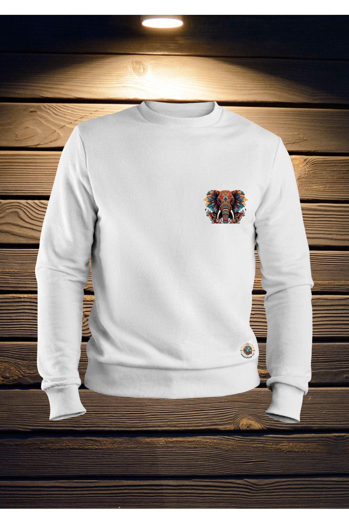 UNISEX BİSİKLET YAKA BASKILI SWEATSHIRT
