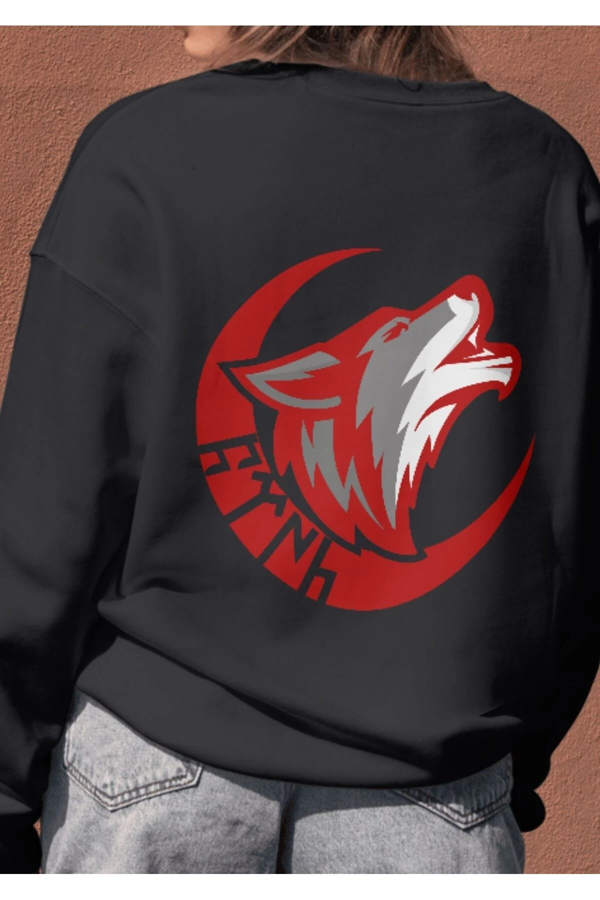 GÖKTÜRK TEMALI BİSİKLET YAKA UNİSEX SWEATSHIRT