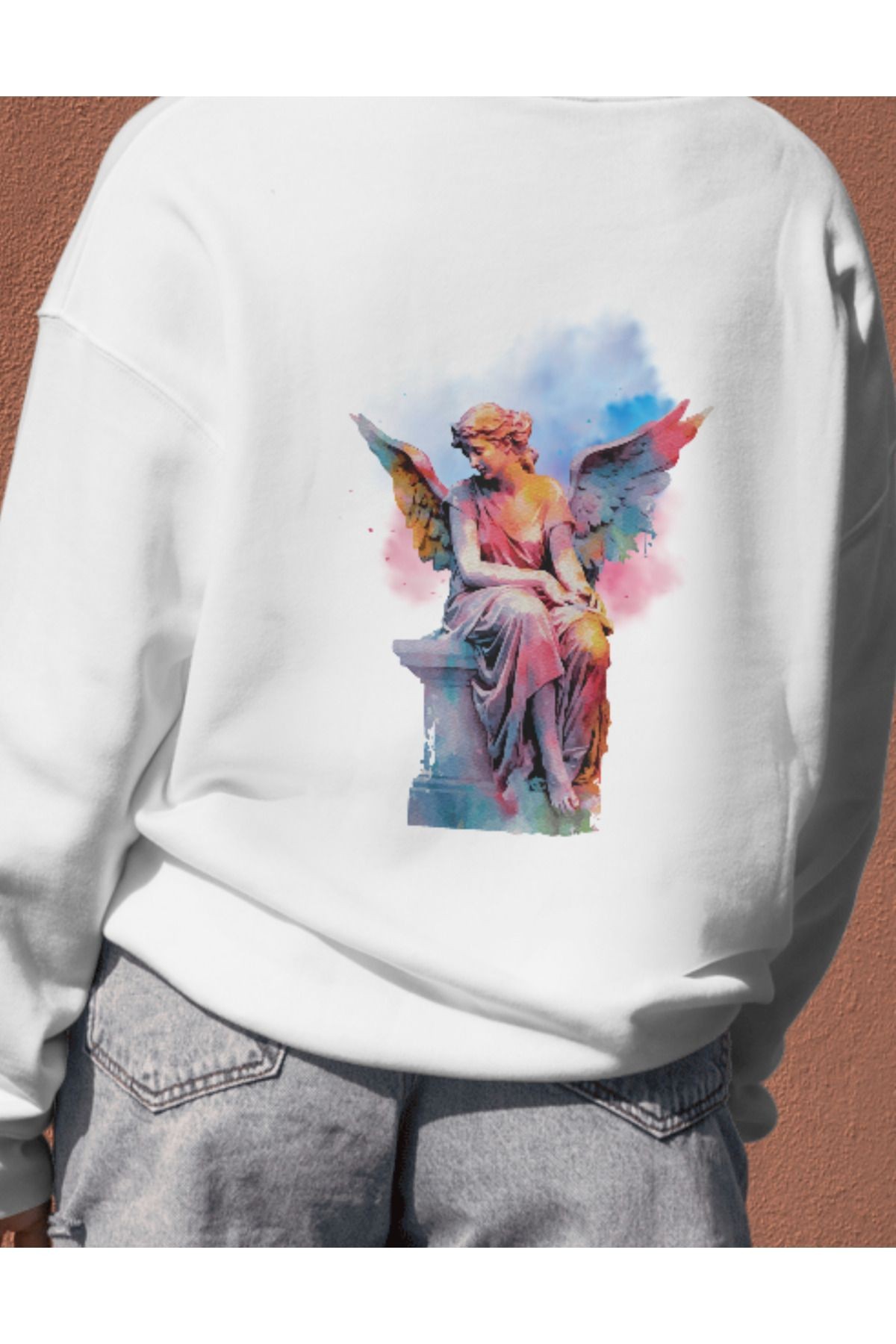 SWEATSHIRT BİSİKLET YAKA BASKILI UNİSEX
