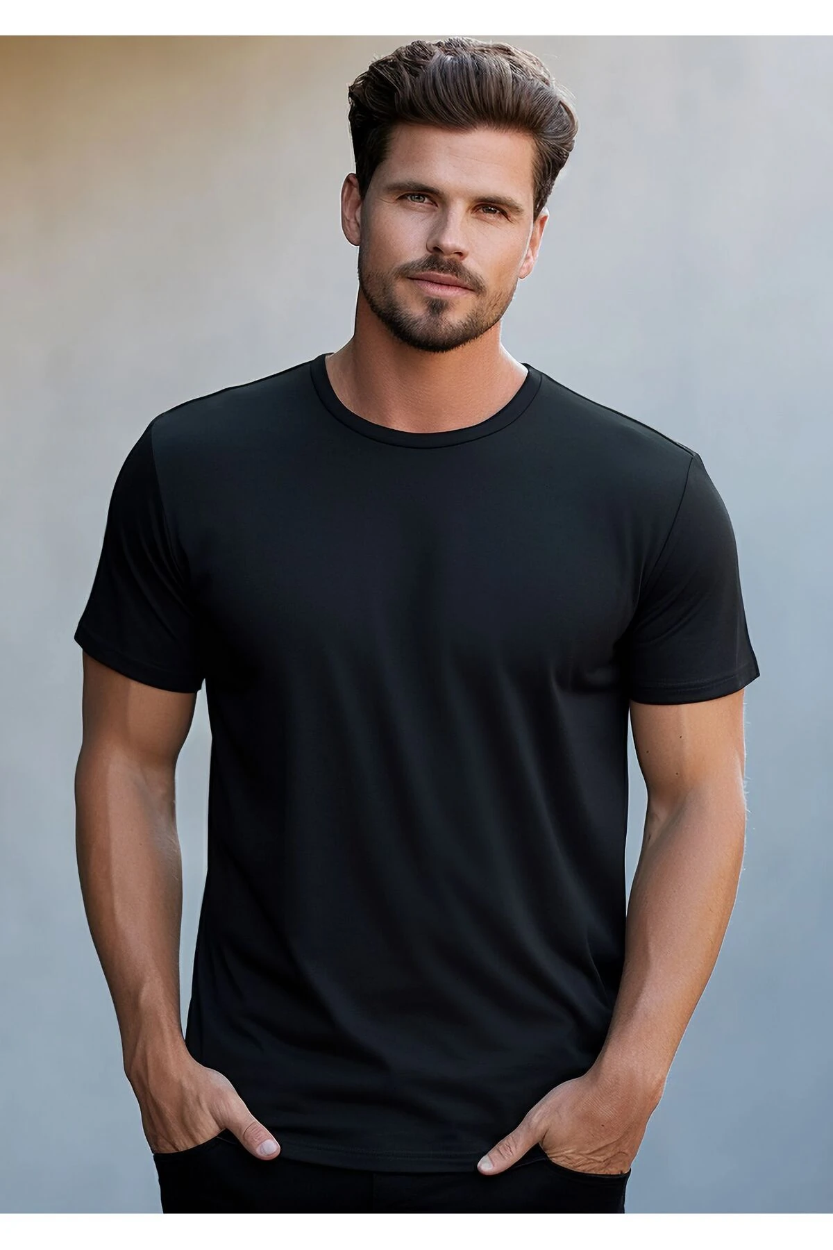 KAFEİN-KAHVE  TEMALI BİSİKLET YAKA TSHIRT