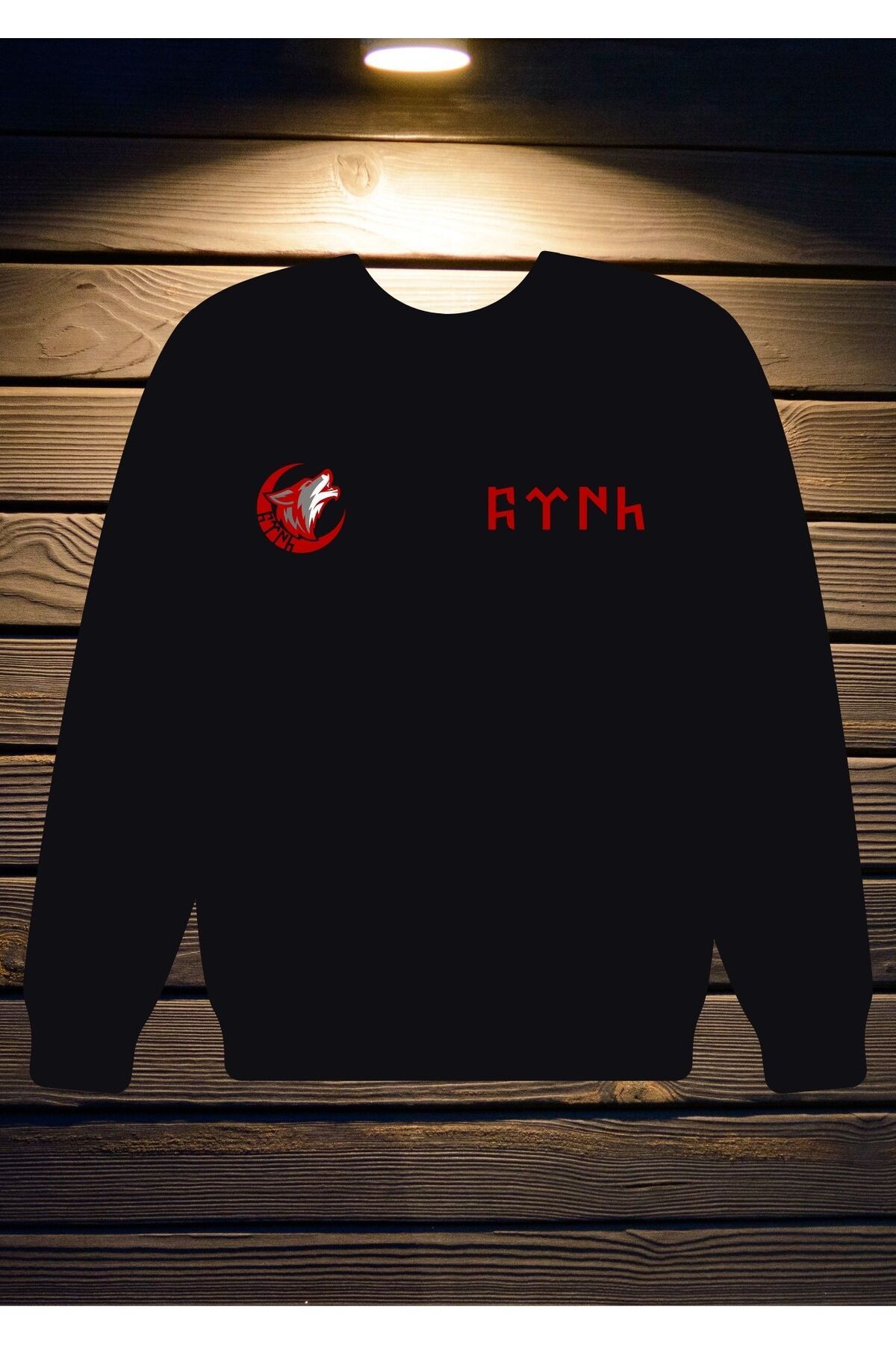 GÖKTÜRK TEMALI BİSİKLET YAKA UNİSEX SWEATSHIRT