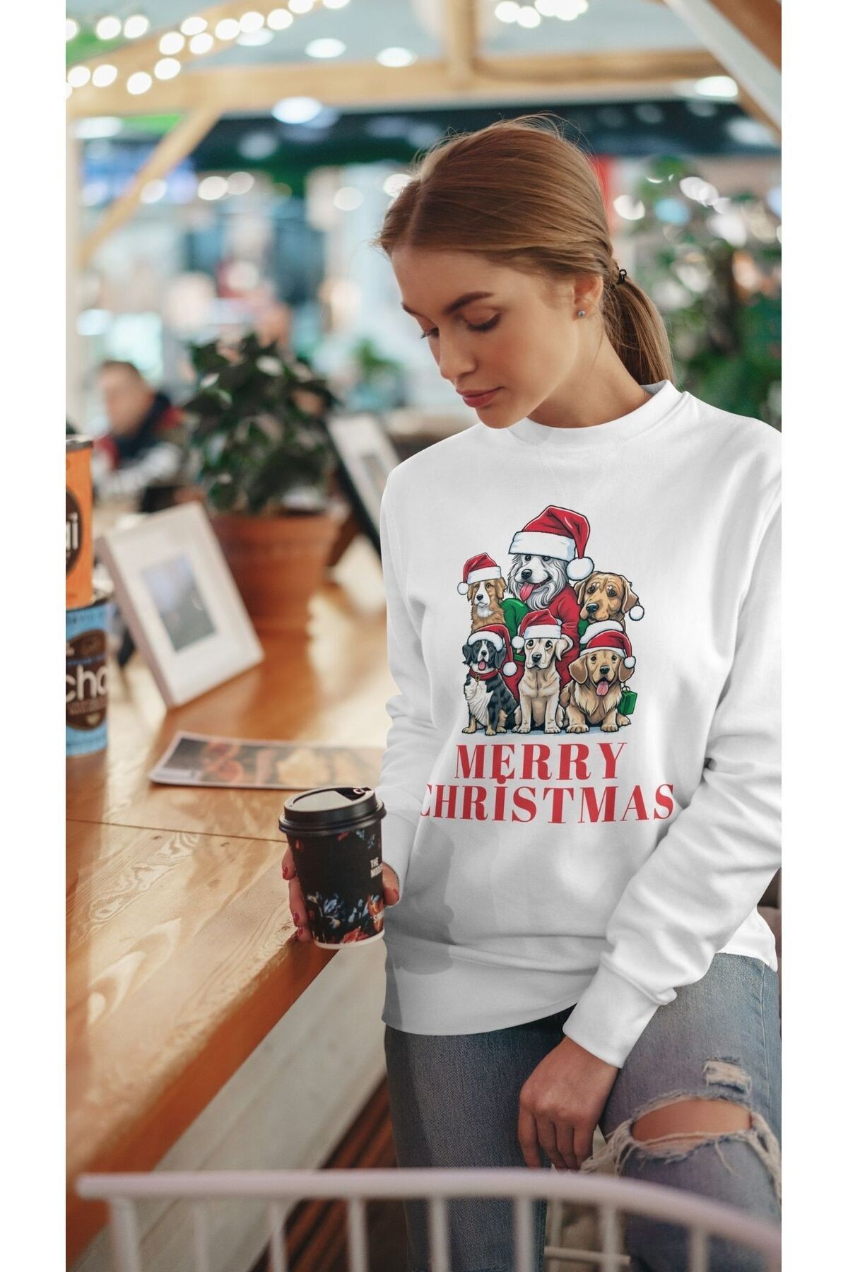 UNİSEX BİSİKLET YAKA SWEATSHIRT 3 İPLİK ŞARDONLU main variant image