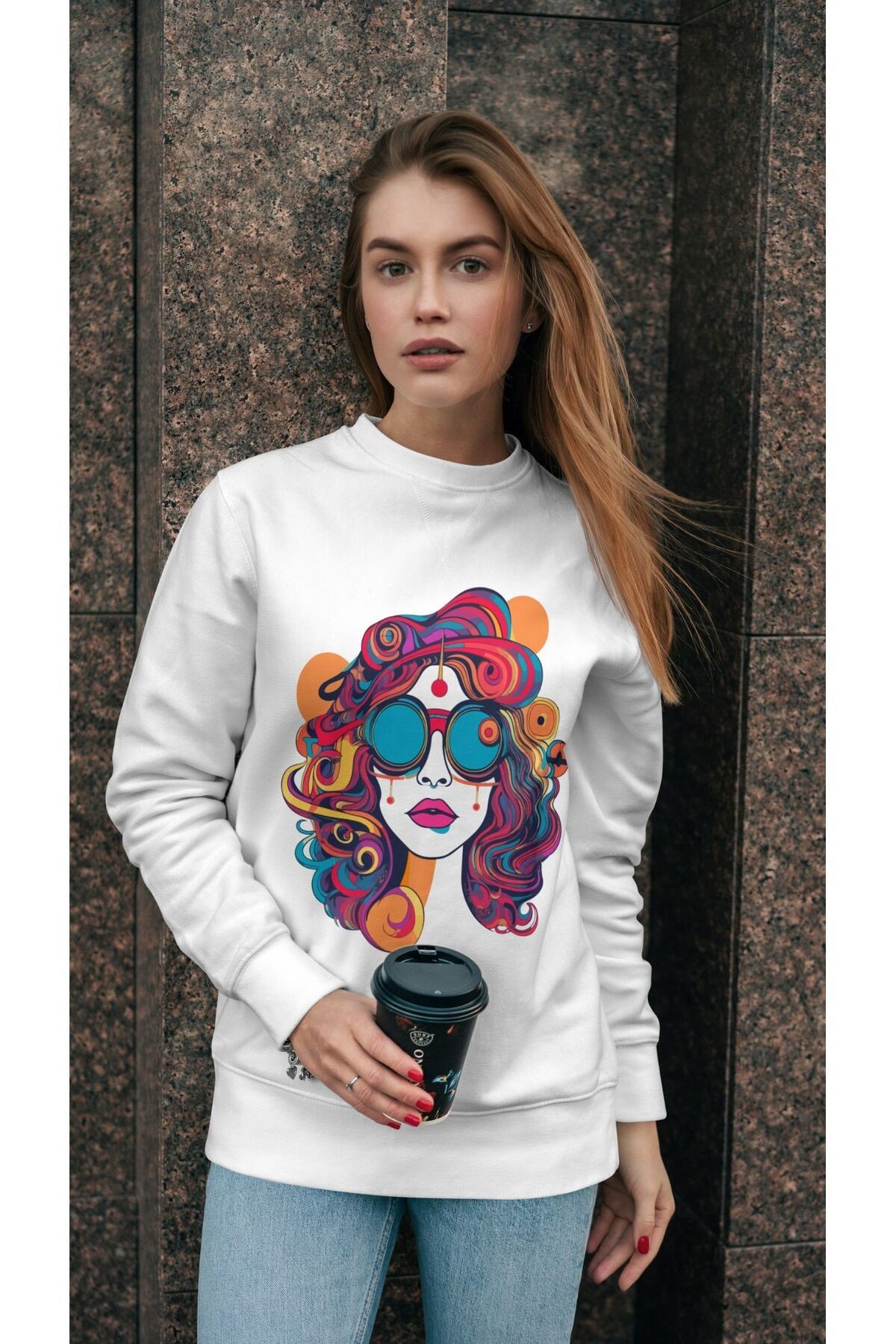 UNİSEX BİSİKLET YAKA SWEATSHIRT 3 İPLİK ŞARDONLU