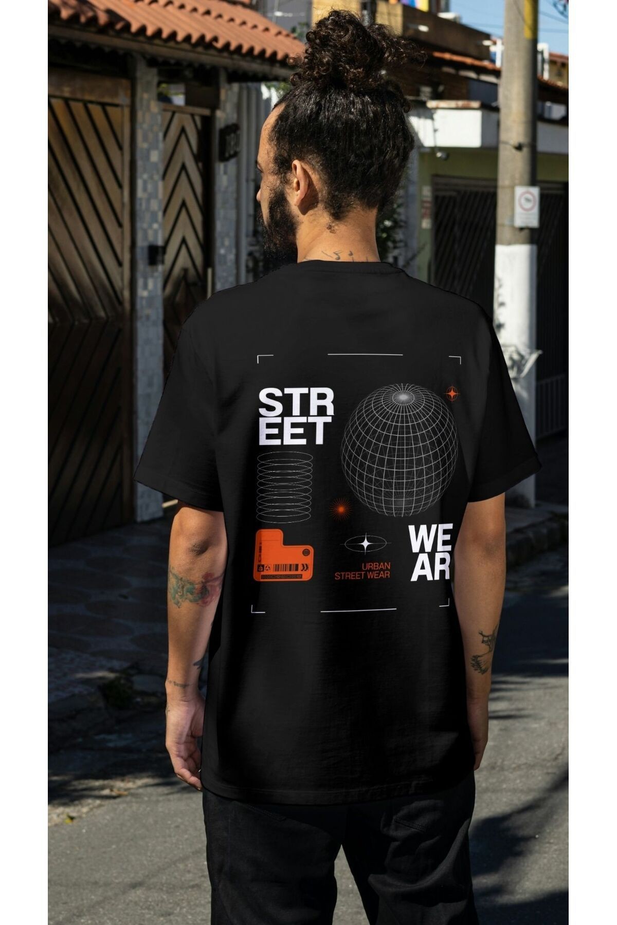 oversize t-shirt erkek baskılı image