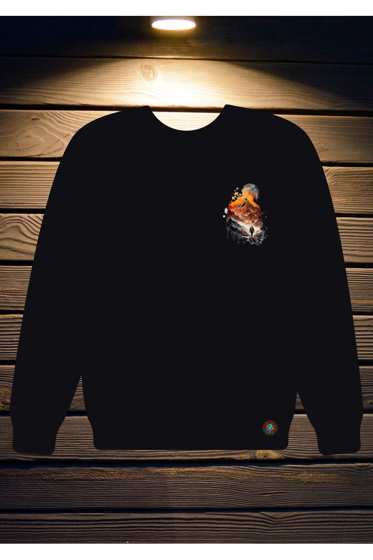 DOĞA TEMALI BİSİKLET YAKA UNİSEX SWEATSHIRTS