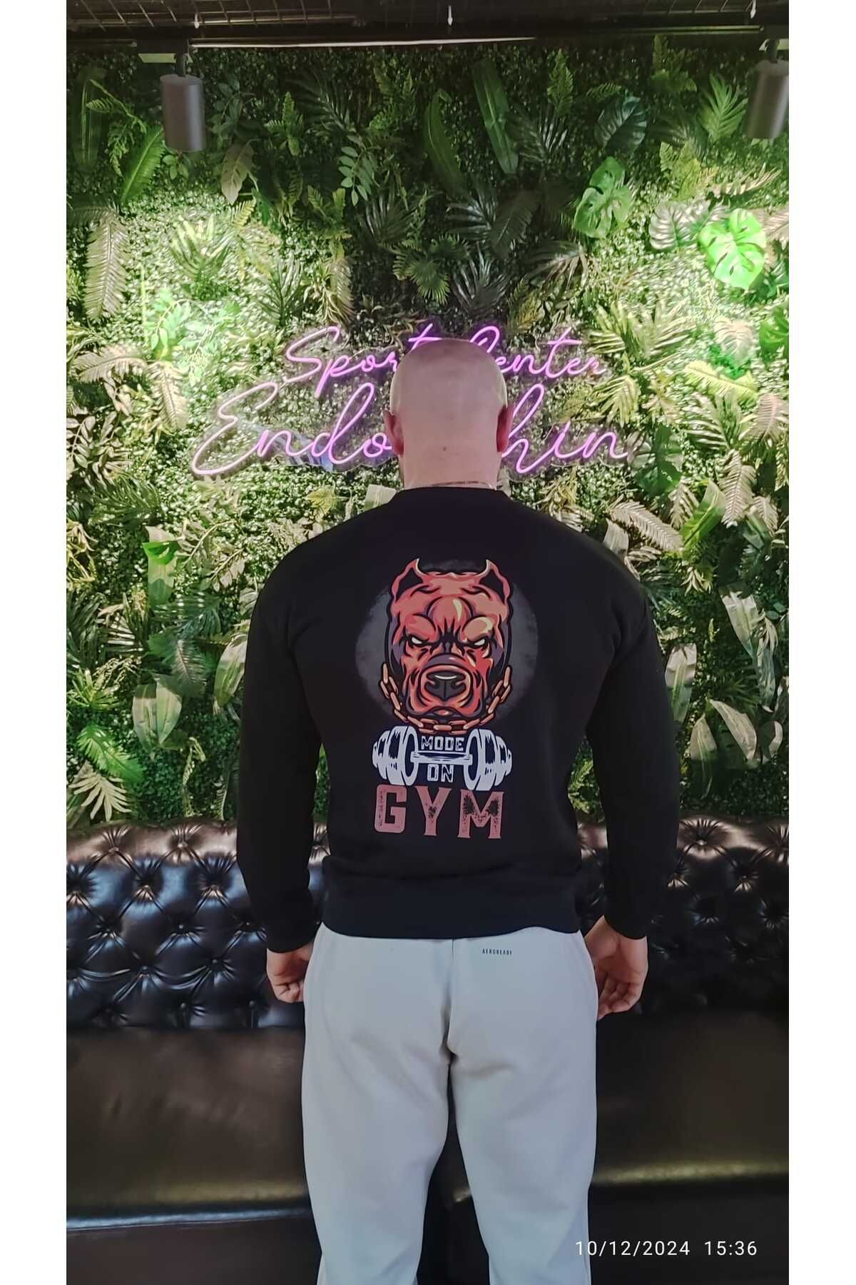 GYM TEMALI UNİSEX SİYAH SWEATSHIRT