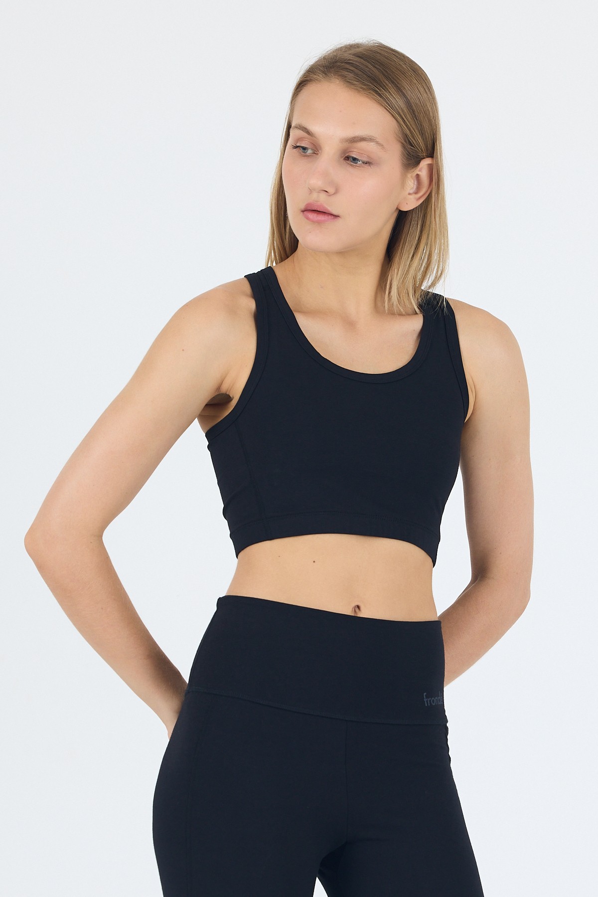 Kalın Askılı Bambu Bra - Ebony Black
