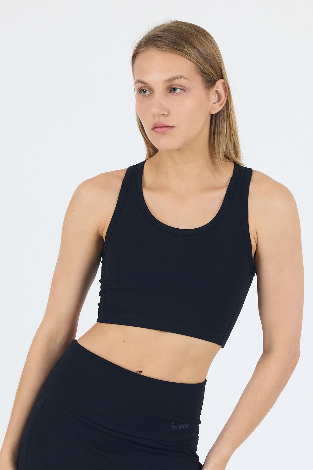 Kalın Askılı Bambu Bra - Ebony Black