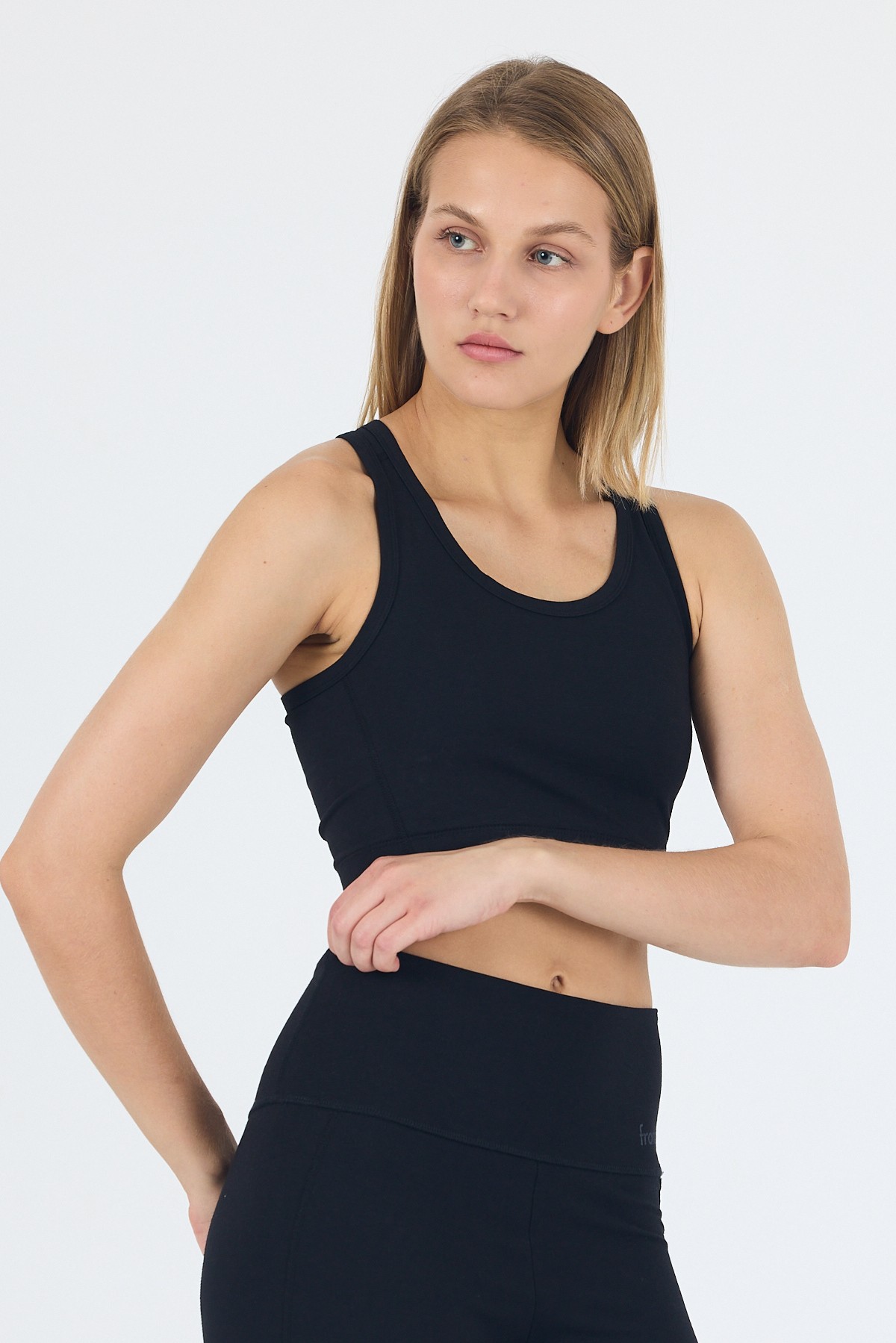 Kalın Askılı Bambu Bra - Ebony Black