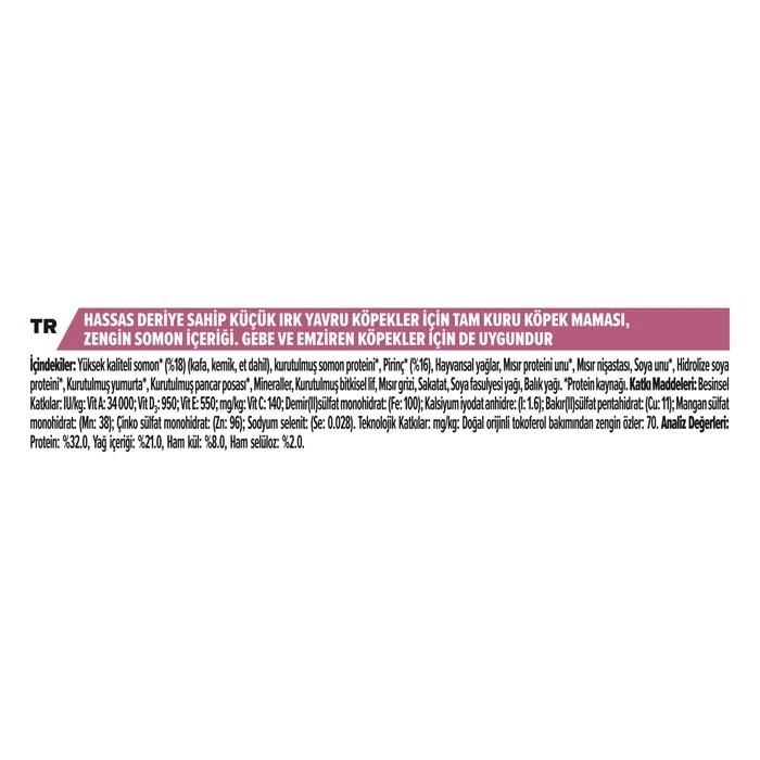 PROPLAN SENSİTİVE SOMONLU KÜÇÜK IRK YAVRU KURU KÖPEK MAMASI 3 KG