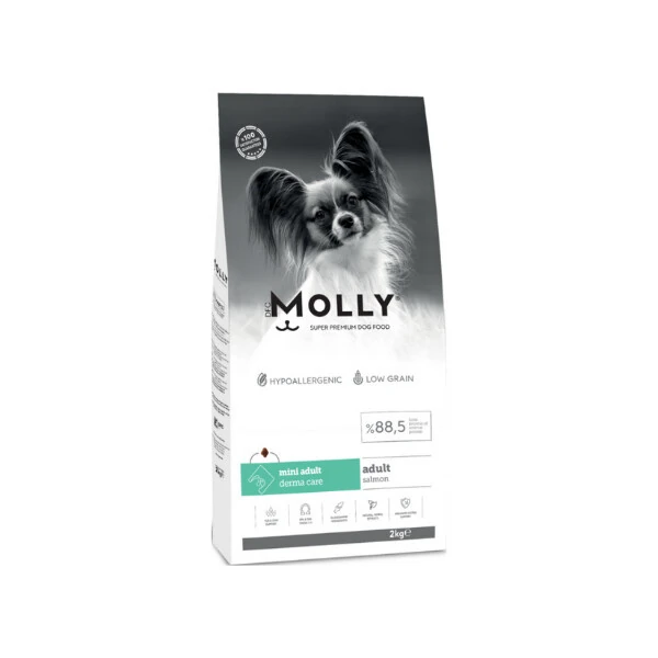Molly Hipoalerjenik Somonlu Küçük Irk Yetişkin Köpek Maması 2kg
