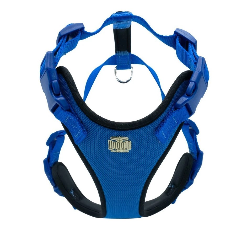 DOGGİE HAVALI PED DOKUMA KÖPEK GÖĞÜS TASMASI MEDİUM 45-55 CM ROYAL BLUE MAVİ ADGT-M