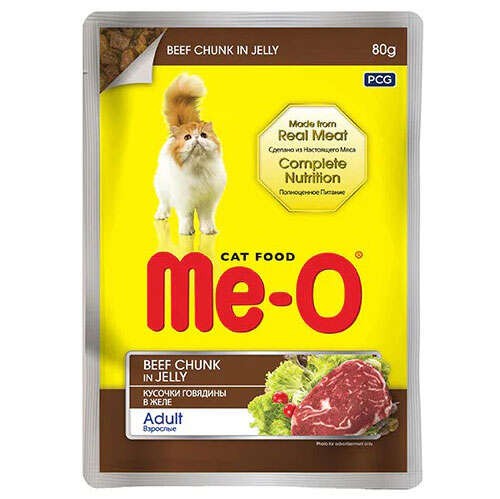 ME-O JÖLE İÇİNDE POUCH DANA ETLİ KEDİ KONSERVESİ 80GR