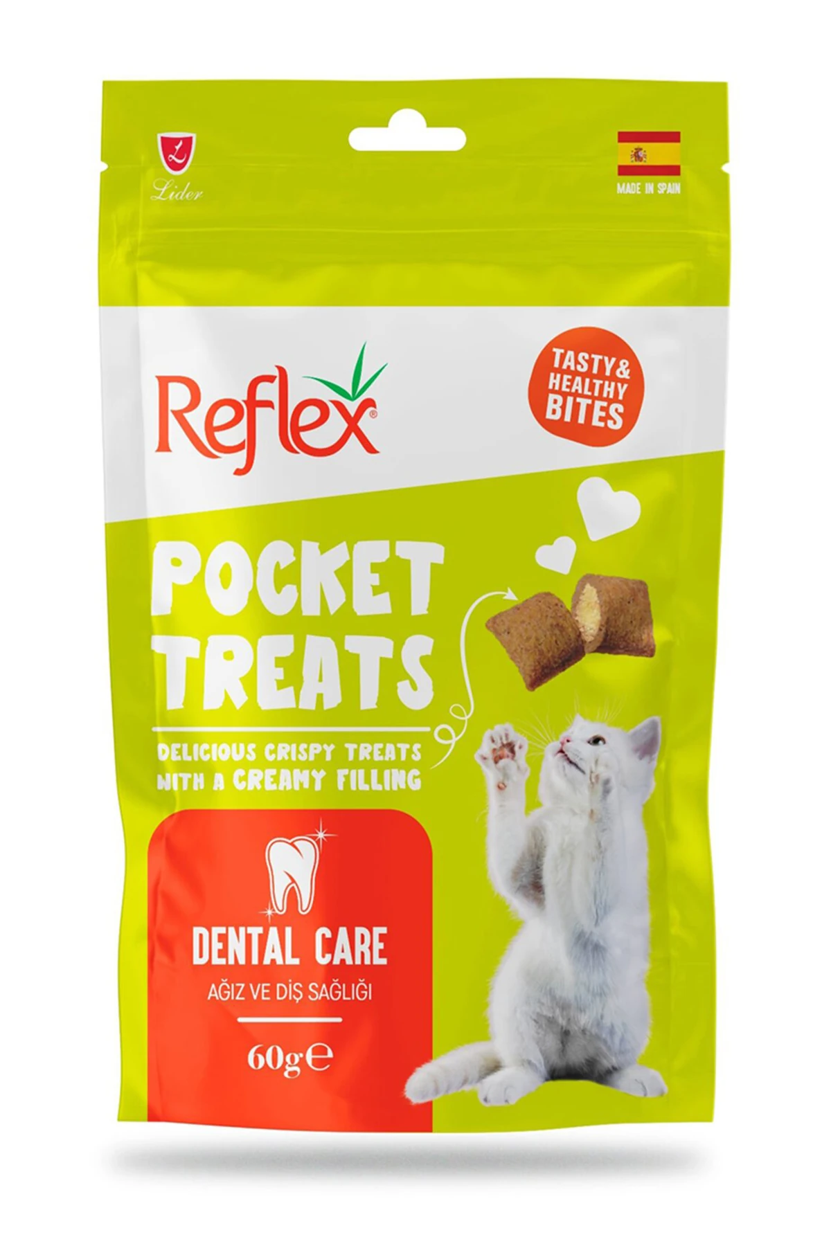 Reflex Pocket Treats Ağız ve Diş Sağlığı Yetişkin Kedi Ödül Maması 60gr