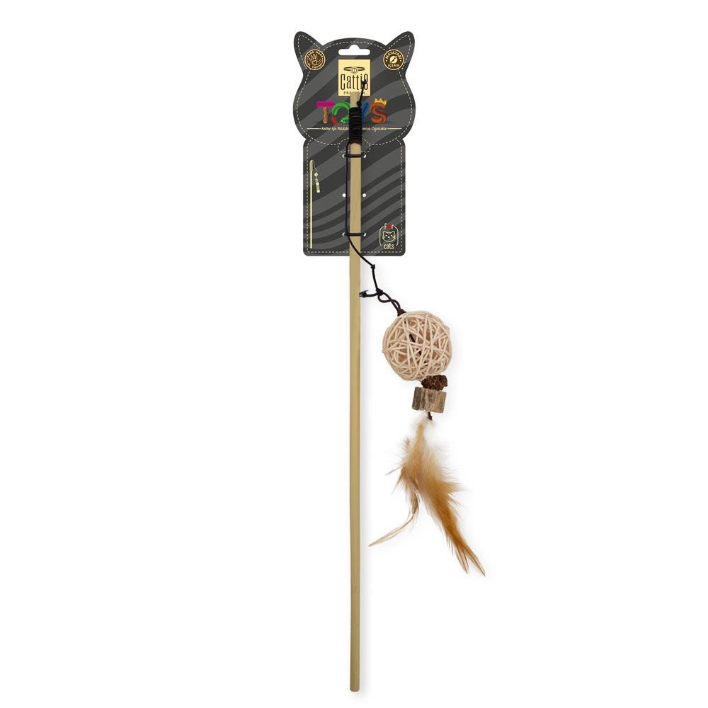 CATTİE MATATABİ İÇERİKLİ KEDİ OYUNCAĞI TOPLU OLTA 50CM