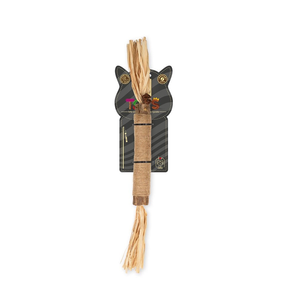 CATTİE MATATABİ İÇERİKLİ KEDİ OYUNCAĞI PÜSKÜLLÜ TIRMALAMA 35CM