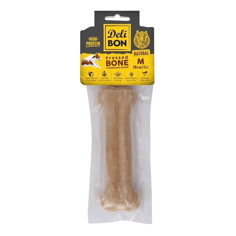 DERİ PRES KEMİK 15CM M BOY 1Lİ PAKET NATUREL NATUREL 15CMX1AD