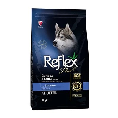 REFLEX PLUS ADULT SOMONLU KÖPEK MAMASI 3 KG