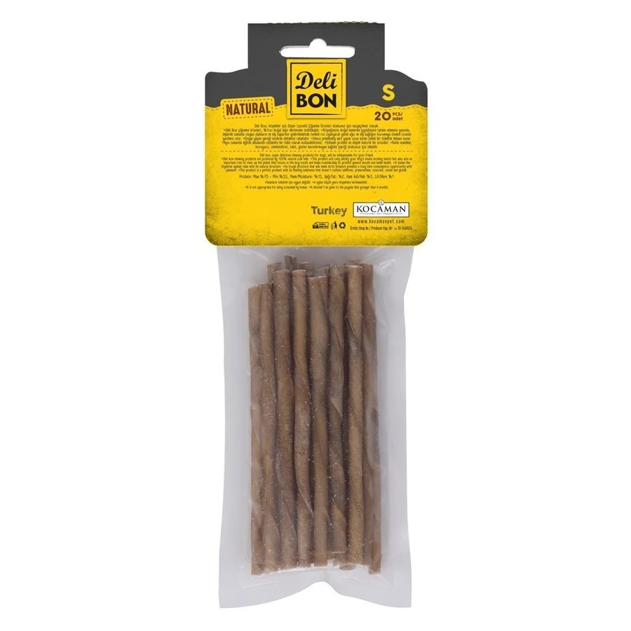 DERİ BURGU ÇUBUK İNCE BOY 20Lİ PAKET NATUREL NATUREL İNCEX20AD.