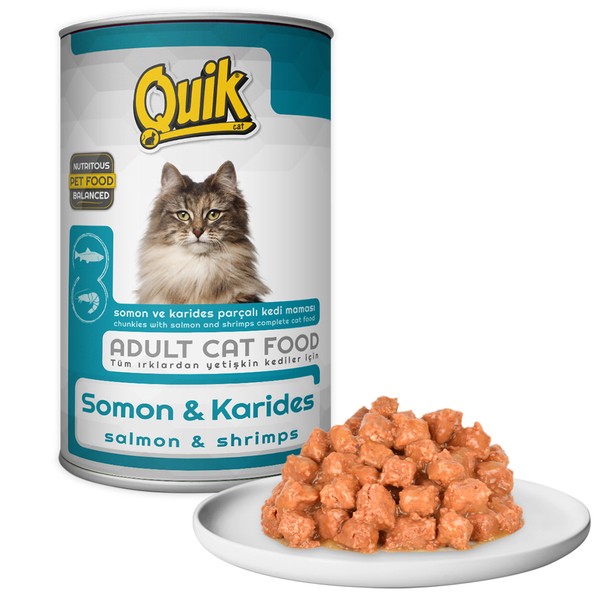 QUİK SOMON-KARİDESLİ KEDİ KONSERVESİ 415 GR