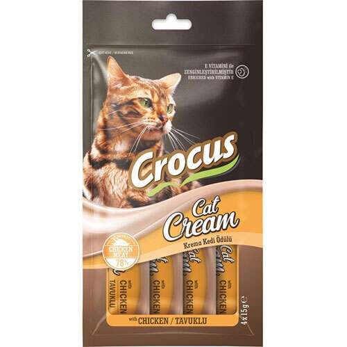CROCUS TAVUKLU KREMA KEDİ ÖDÜLÜ 4X15G
