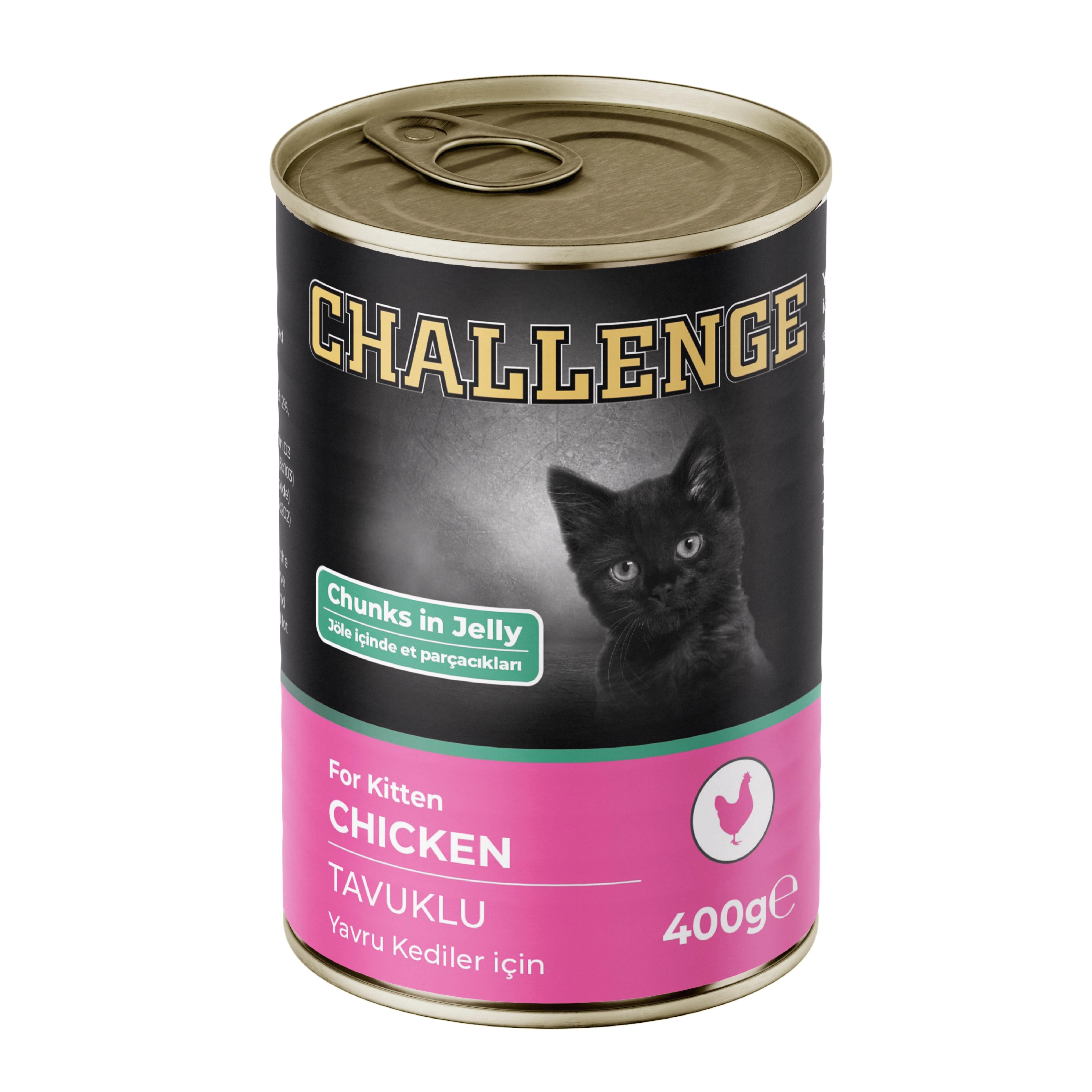 CHALLENGE TAVUKLU YAVRU KEDI KONS. 400 GR