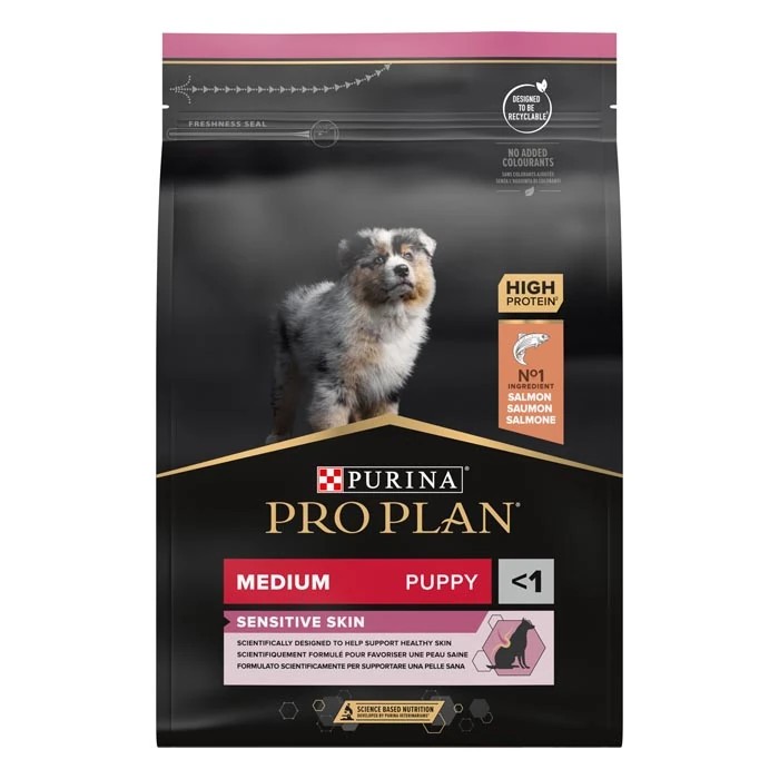 PROPLAN MEDİUM PUPPY SENSİTİVE SOMONLU YAVRU KURU KÖPEK MAMASI 3 KG