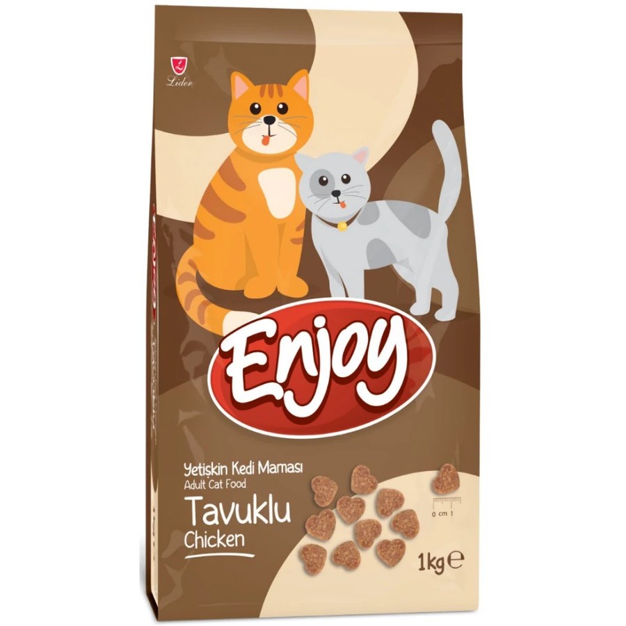 ENJOY TAVUK ETLI YETIŞKIN KEDI MAMASI 1000 GR (1 KG)