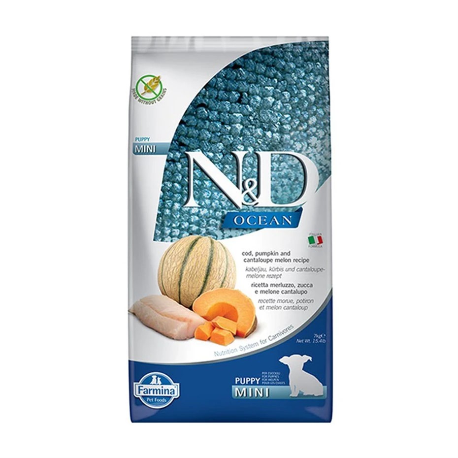N&D OCEAN BALKABAKLI BALIKLI KAVUNLU KÜÇÜK IRK YAVRU KÖPEK MAMASI 7KG