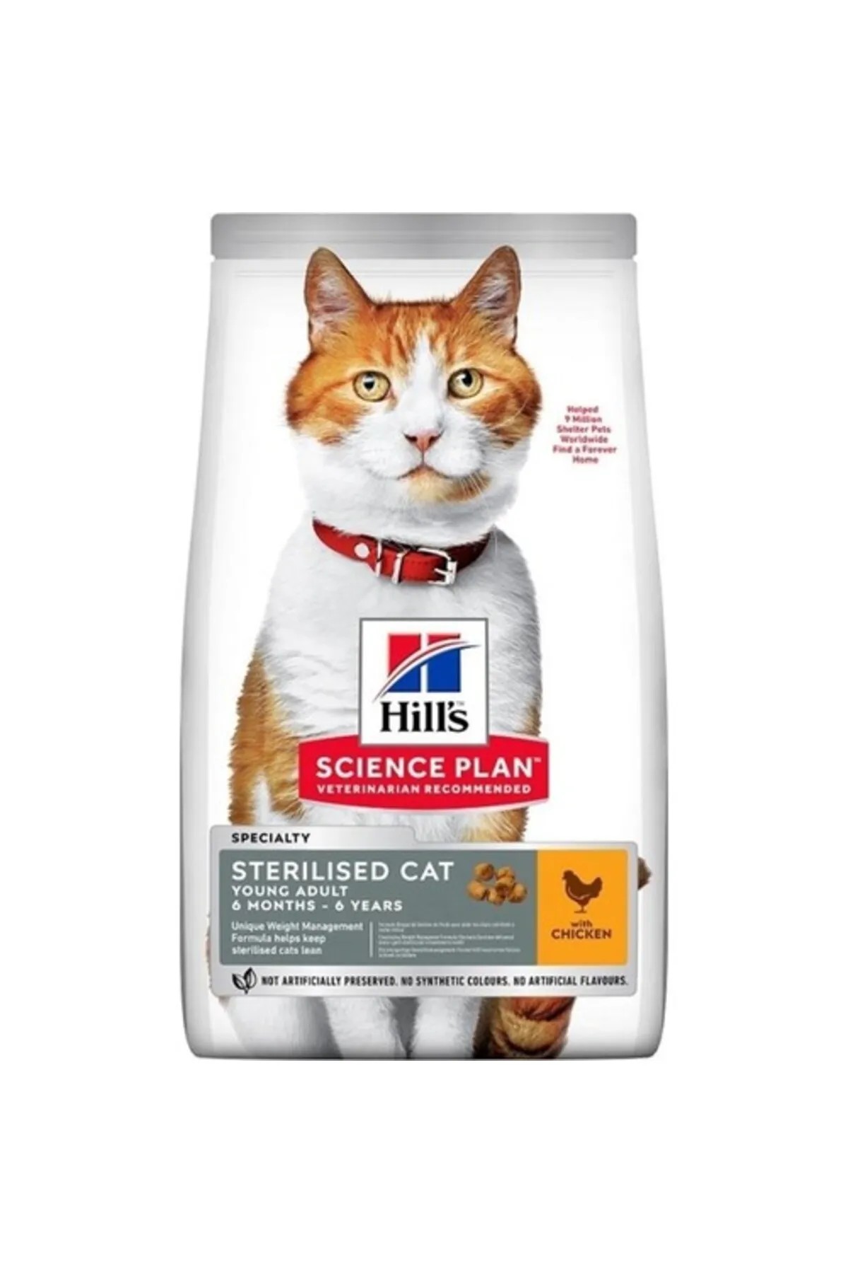 HİLLS TAVUKLU STERİLİSED KISIRLAŞTIRILMIŞ KEDİ MAMASI 10 KG