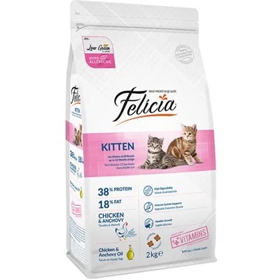FELİCİA TAVUKLU-HAMSİLİ YAVRU KEDİ MAMASI 2 KG