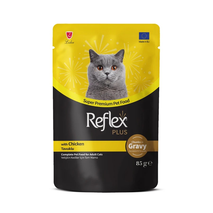 REFLEX PLUS TAVUKLU YETİŞKİN KEDİ MAMASI 85 GR