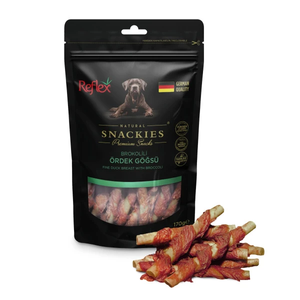 Reflex Snackies Brokolili Ördek Göğsü Köpek Ödül Maması 170gr