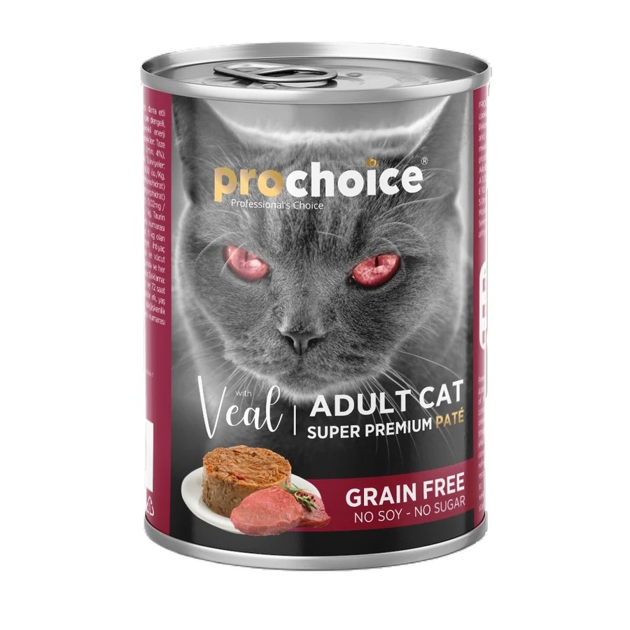 PROCHOICE ADULT  VEAL KEDİ KONSERVE 400 GR PATE