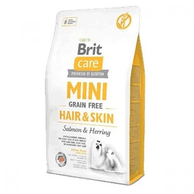 BRİT CARE TAHILSIZ MİNİ HAİR SKİN SOMONLU KÖPEK MAMASI 2 KG