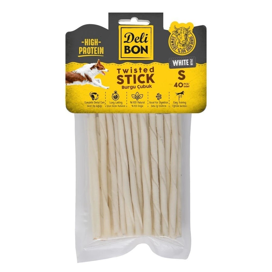 DERİ BURGU ÇUBUK İNCE BOY 40LI PAKET BEYAZ BEYAZ İNCEX40AD.