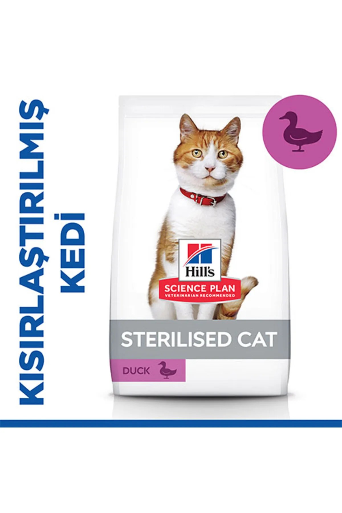 HİLLS ÖRDEKLİ STERİLİSED KISIRLAŞTIRILMIŞ KEDİ MAMASI 1.5 KG