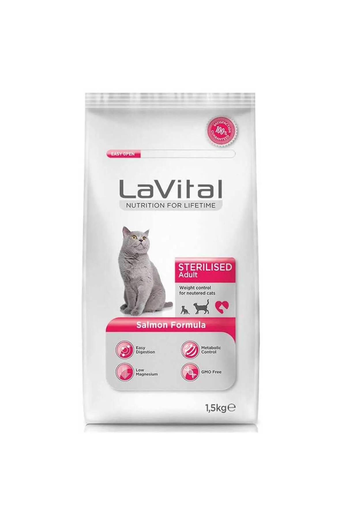 LAVİTAL STERİLSED SOMONLU KEDİ MAMASI 1.5 KG.